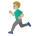 🏃🏼‍♂️ man running: medium-light skin tone display on Google